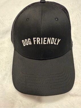 OTTO Black 'DOG FRIENDLY' Mesh-Back Trucker Hat Adult One Size Most